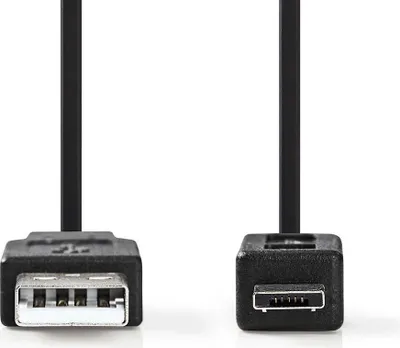 Produktbild von Nedis USB-Kabel - USB 2.0 - USB-A Stecker - USB Micro-A - 480 Mbps - Vernickelt - 2.00 m - Rund - PVC - Schwarz - Plastikbeutel