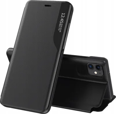 Produktbild von Eco Leather View Case elegantes Flip Case mit Standfunktion iPhone 13 Pro schwarz