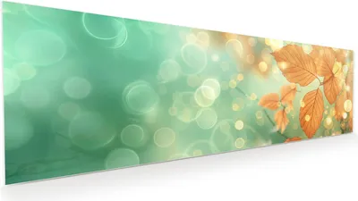 Produktbild von Glasbild 120x40cm in XXL für Wohnzimmer, Schlafzimmer Motiv Herbstliche Blätter