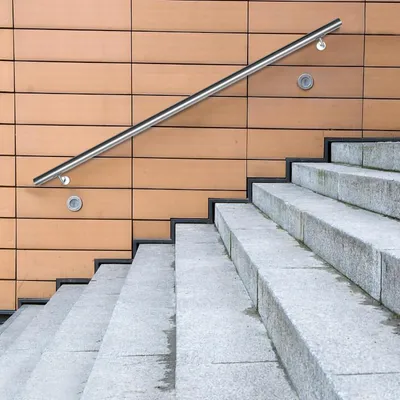 Zdjęcie produktu dla Poręcz do schodów Vigevee, długość 120 cm, średnica 42 mm, wykonana ze stali nierdzewnej 304, polerowana, solidna, idealna do schodów wewnętrznych i zewnętrznych, balkonów