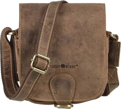 Zdjęcie produktu dla Skórzana torba na ramię Greenburry brązowa torba na ramię skórzana torba vintage 1738-25