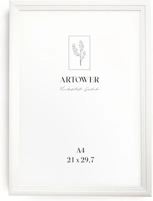 Imagen del producto de Marco de madera blanco, tamaño DIN A4 (21x30 cm), para carteles y fotografías