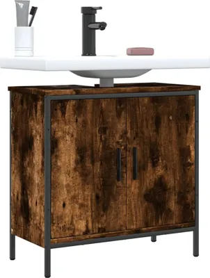 Produktbild von Waschbeckenunterschrank Räuchereiche 60x30x60 cm Holzwerkstoff 842448