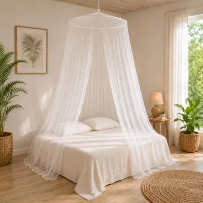 Productafbeelding van Omgoods - XXL Mosquito Net voor Dubbel Bed - Stijlvolle Mosquito Bescherming