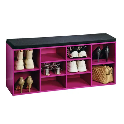 Image de Rangement pour 10 paires de chaussures, avec siège, 103,5 x 48 cm