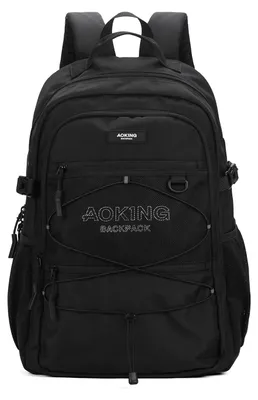 Produktbild von Aoking Uni Rucksack mit Reißverschluss und multifunktionalen Fächern, 33x19x48 cm