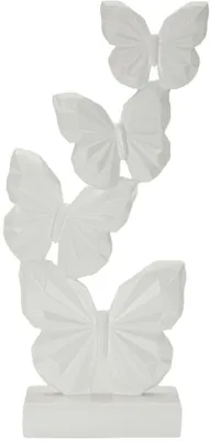 Produktbild von Mauro Ferretti Minimalistische Dekorative Schmetterlingsskulptur Weiß 12x6x26 cm
