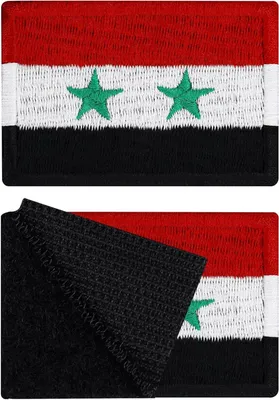 Productafbeelding van Stoffen Patches - Velcro Emblemen - Kleding Personaliseren - Wasbaar en Kleurvast - 4x6 cm - Vlag