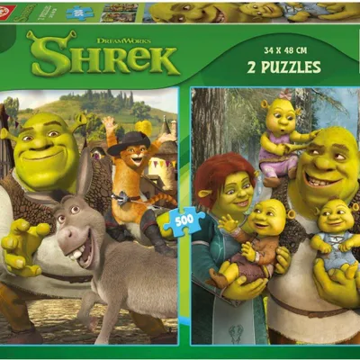 Productafbeelding van EDUCA Puzzel Shrek 2x500 stukjes