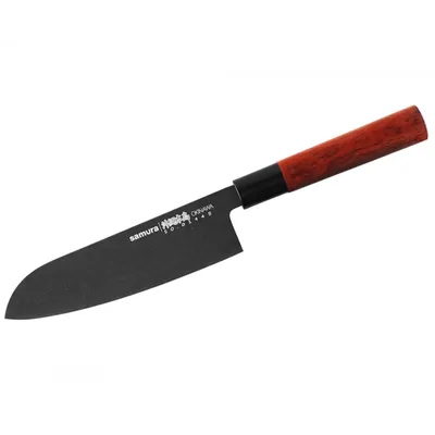Zdjęcie produktu dla Samura OKINAWA 6,9" Santoku Knife - najwyższej jakości japońska stal z wykończeniem Stonewash dla wyjątkowej precyzji i wydajności w kuchni
