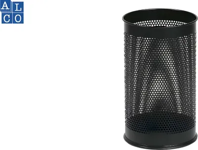 Produktbild von Alco Papier-Abfallsammler Metall gelocht 15l schwarz