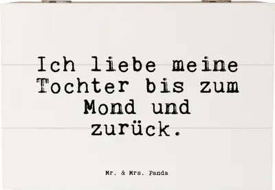 Produktbild von Mr. & Mrs. Panda Box Ich liebe meine Tochter... 22 x 15 cm - Weiß - Geschenk, Liebesbeweis, Aufbewahrungsbox Holz, fotobox, Geschenkbox, Sprüche, Tochter, Familie
