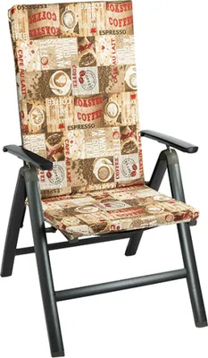 Obrázok produktu pre Podsedák na záhradnú stoličku – 47 x 115 cm – hnedý, červený