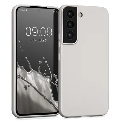 Produktbild von kwmobile Case kompatibel mit Samsung Galaxy S22 Hülle - Schutzhülle aus Silikon metallisch schimmernd - Handyhülle Metallic Silber