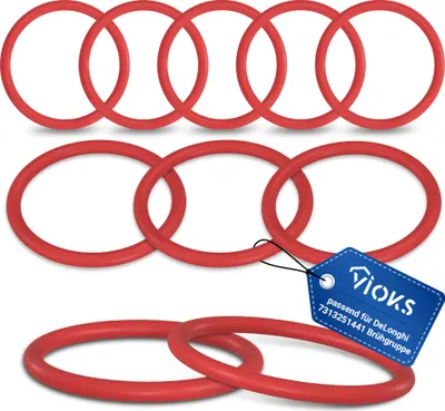 Produktbild von O-Ring Set 10x Dichtring für Brühgruppe passend wie DeLonghi 5332149100 Kaffeemaschine
