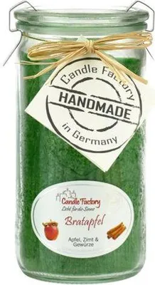 Produktbild von Candle Factory Duftkerze Mini-Jumbo "Bratapfel", wiesengrün