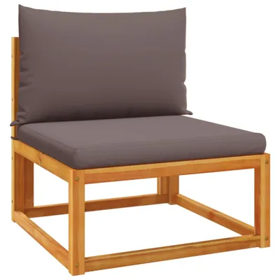 Produktbild von Gartensofa ohne Armlehnen mit Kissen Holz Akazie & Seil