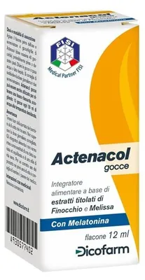 Immagine prodotto di Actenacol Gocce 12 Ml Con Melatonina