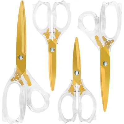 Produktbild von CCR Gold Titanium Beschichtete Haushaltsscheren Set 4er für Schneider Büro