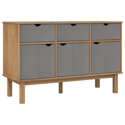 Produktbild von Sideboard OTTA Braun&Grau 114x43x73,5 cm Massivholz Kiefer