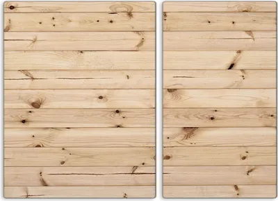 Produktbild von Glas-Herdabdeckplatten Glaskeramikkochfeld-Abdeckung Spritzschutz Schneidebrett Zweiteilige Glas 70x52 Holz Motive