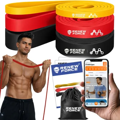 Produktbild von Renew Force TB5 Fitness Widerstandsbänder Set Hochwertig