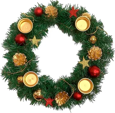 Produktbild von Adventskranz Ø35cm mit Kerzenhalter