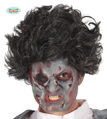 Produktbild von graue Zombie Perücke für Herren