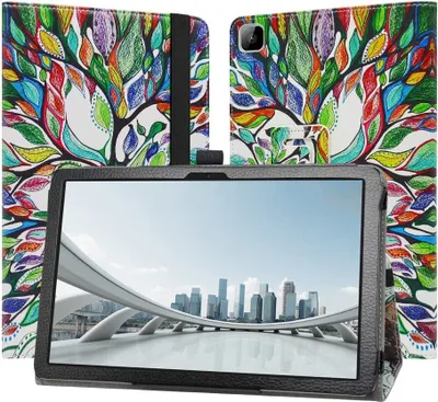 Image de Housse pour tablette ALLDOCUBE IPLAY 40 10,4 pouces, cuir PU, arbre, couleurs mélangées