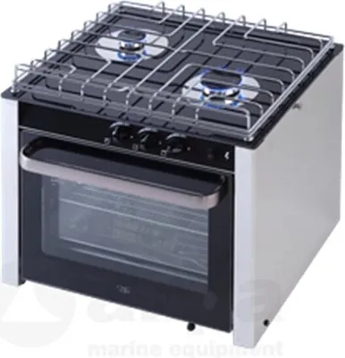 Image de Four À Gaz Encastrable 2 Brûleurs Inox