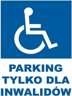 Zdjęcie produktu dla ZI-41 znak tablica PARKING TYLKO DLA INWALIDÓW