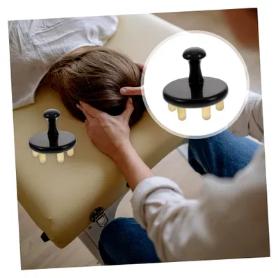 Produktbild von Massagekamm aus natürlichem Ochsenhorn mit breiten Zinken für Kopfhaut- und Haarpflege