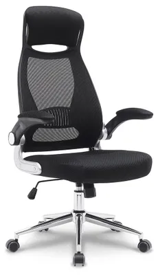 Ergonomischer Bürostuhl, Netzstoff, höhenverstellbar, schwarz