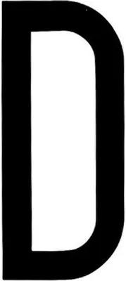 Immagine prodotto di Lettera adesiva Lampa alfanumerica 80x35 mm - D