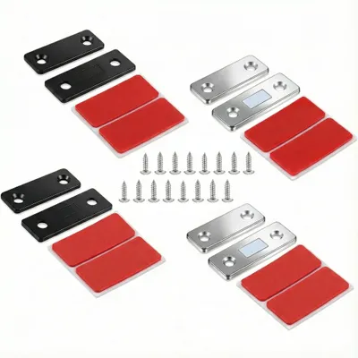 Produktbild von Set 4 selbstklebende magnetische Türstopper, ultradünn, für Schränke und Innentüren, Türmagnet