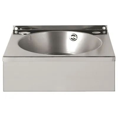 Produktbild von Basix Edelstahl Handwaschbecken für Gastrobetrieb, 38,4x33,3x13,8 cm, inkl. Zubehör