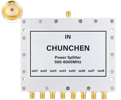 Productafbeelding van SMA Vrouwelijke 8 Weg Signaalsplitter 0.5-6GHz voor Antenne Kabel