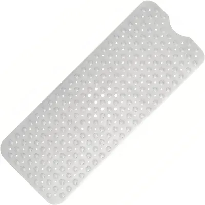 Immagine prodotto di Tappetino antiscivolo per il bagno - 100 x 40 cm - Tappetino antiscivolo per vasca e doccia - Senza BPA - Resistente alla muffa e lavabile in lavatrice