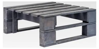 Produktbild von Outdoor-Ottomane aus Holz in Grau für Garten und Terrasse als Tisch oder Hocker
