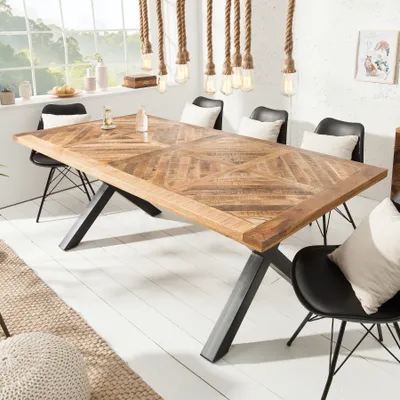 Produktbild von riess-ambiente Massiver Esstisch INFINITY HOME 200cm natur Mangoholz Industrial Design Esszimmertisch Konferenztisch Tisch