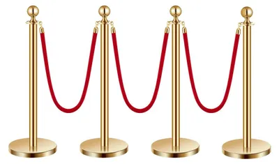 Immagine prodotto di Sistema di guida pedonale VEVOR (4 pezzi) con 3 corde di velluto rosso (lunghezza 1,5 m) Paletti di sbarramento in acciaio inox con base ricaricabile per mostre Gold