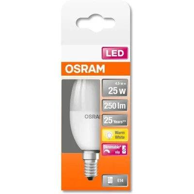 A product package for an OSRAM LED light bulb.