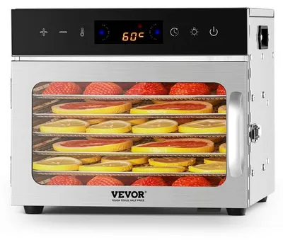 Immagine prodotto di Essiccatore alimentare elettrico - Potenza: 400 W - 6 vassoi in acciaio inossidabile - Capacità: 10,3 L