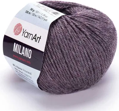 Produktbild von YarnArt Milano 869, Sportgarn 130m/50g, Ideal für Herbst/Winter Projekte, Lila-Grau
