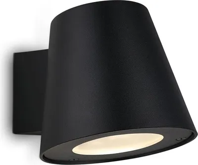 Immagine prodotto di BRILONER NEAPEL Lampada da parete per esterni a LED, protezione dagli spruzzi d'acqua IP44, luce bianca neutra, nero, 9,5 x 11 x 14 cm