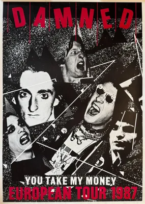Zdjęcie produktu dla The Damned - Europejska trasa koncertowa 1987 - Plakat - 61x86 cm