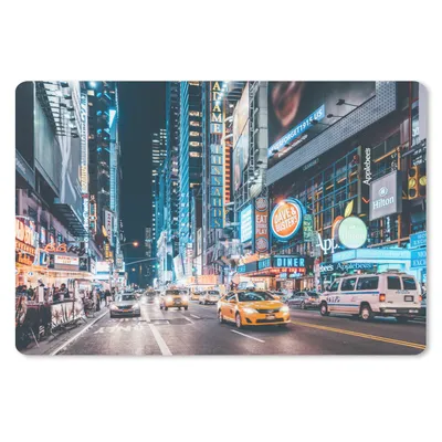 Produktbild von MuchoWow® Mauspad Mousepad New York bei Nacht 27x18 cm - Mousepads - Maus Mat - Pad - Mausunterlage - Büroartikel - Desk Matten