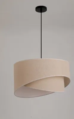 Produktbild von Boho Deckenleuchte 1xE27, Textilschirm, Beige/Braun