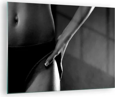 Produktbild von Bilder auf glas - Frau Modell erotisch - 70x50cm - Glasbilder - Wandbilder - Kunstdruck - zum Aufhängen bereit - Wanddekoration aus Glas - Glas Bilder - Wandbild auf Glas - Einteilig - GAA70x50-1370