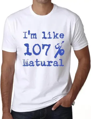 Produktbild von Herren Grafik T-Shirt Ich bin wie 107% – I'm Like 107% – Öko-Verantwortlich Vintage Jahrgang Kurzarm Lustige Druck Geburtstag Geschenk Mann